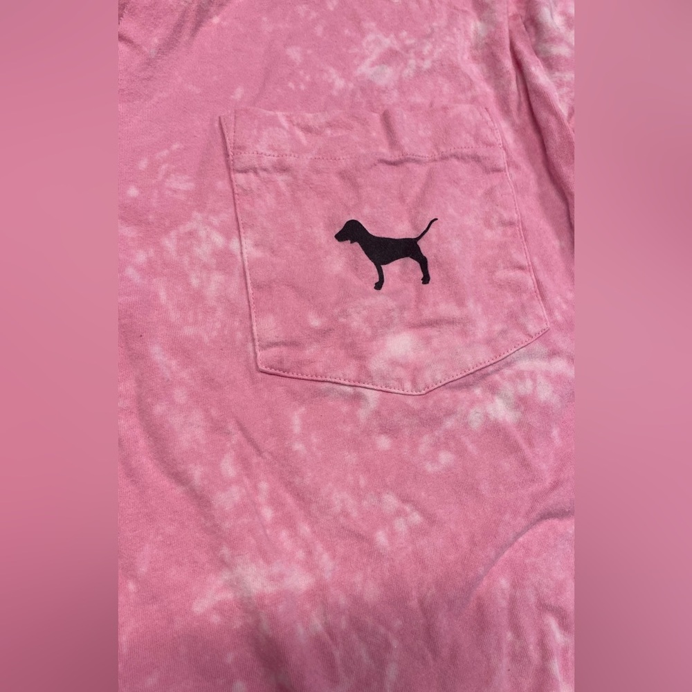 Pink Victoria’s Secret long sleeve  M pink cut out v neck crop top